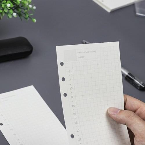 45Sheets A5 A6 A7 Spiral Notebook Filler Paper Binder Planner Inner Pages Of Replacement Office Accessories Binder Book Paper