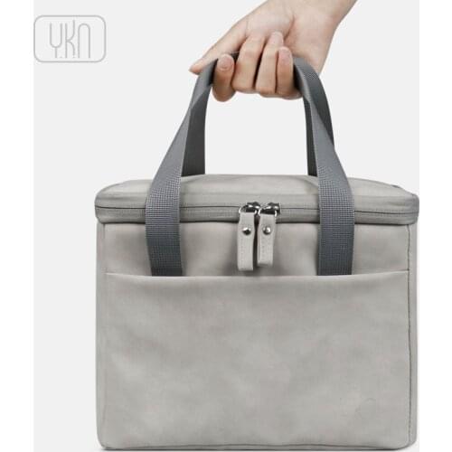 PU lunch box bag thermal insulation bento lunch tote bag thick aluminum foil with rice cold storage bag box lunch bags for women