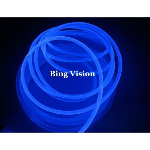 Super bright 12.0mm solid core side glow fiber. for optic fiber light , without jacket