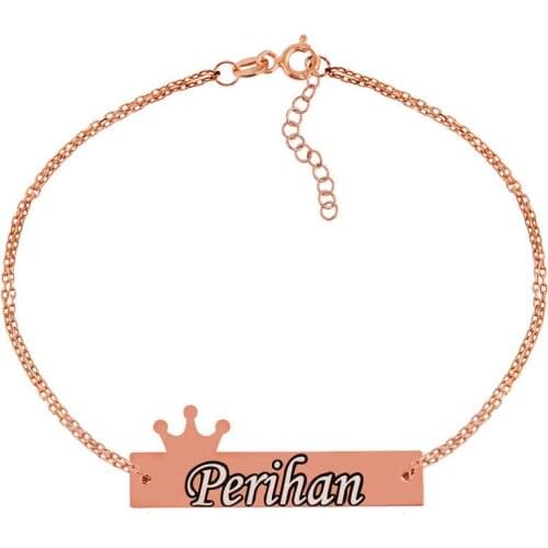 Tevuli 925 Sterling Silver Personalized Crown Is Womens Bracelet