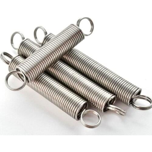 2pcs 1.2mm wire diametetr 9mm outside diameter stainless steel extension springs pulled small tension spring 30mm-60mm length