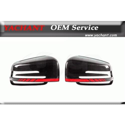Carbon Mirror Cover Housing Replace For 13-16 W176 A Class /13-16 C117 CLA /15-16 X156 GLA /10-14 W204 C /10-16 W212 S Class&AMG