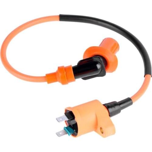 VODOOL Performance Motorcycle Ignition Spark Plug Coil Wire Cable Motorbike Styling For GY6 50cc 125cc 150cc Scooter Moped Kart