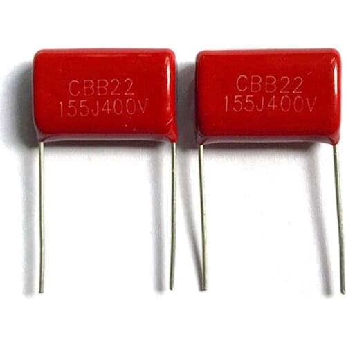 10PCS 400V155J 1.5UF Pitch 20MM 400V 155 1500nf CBB Polypropylene film capacitor