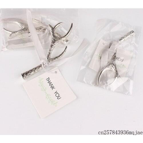 200pcs Antler Bottle Openers With Tags Party Favors Wine Beer Openers Wedding Gift Favors Giveaways for Guests