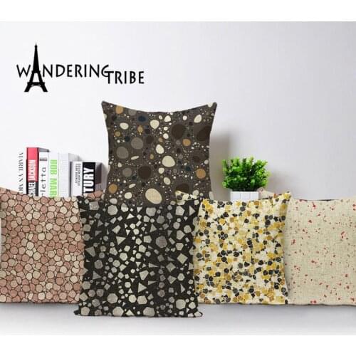 Abstract Geometric Cushion Cover Stone Fragment Decorative Pillows Cushions Case Linen Throw Pillow Covers for Living Room Cojin