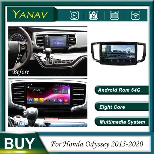 128G Android 2 Din Car Radio Video For Honda Odyssey 2015-2020 GPS Navigation Stereo Receiver Multimedia MP3 Player with carplay