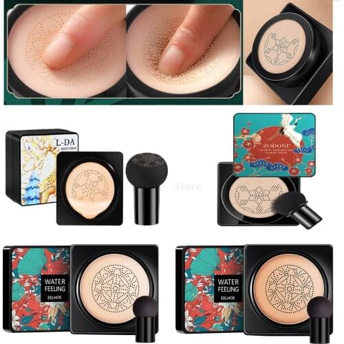 BB Air Cushion Foundation Mushroom Head CC Cream Concealer Whitening Oil-control Brighten Waterproof Face Base Makeup Cosmetics