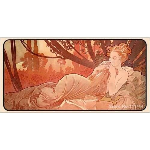 Large canvas wall art Dusk by Alphonse Mucha High Quality Hand painted