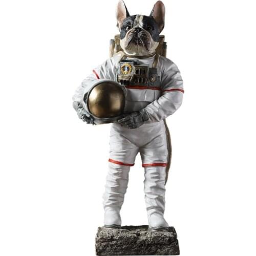 BUF Nordic Big Size Home Decor Astronaut Dog Statue Resin Crafts Decorative Ornaments Cute Animal Sculpture Decoration Figurines