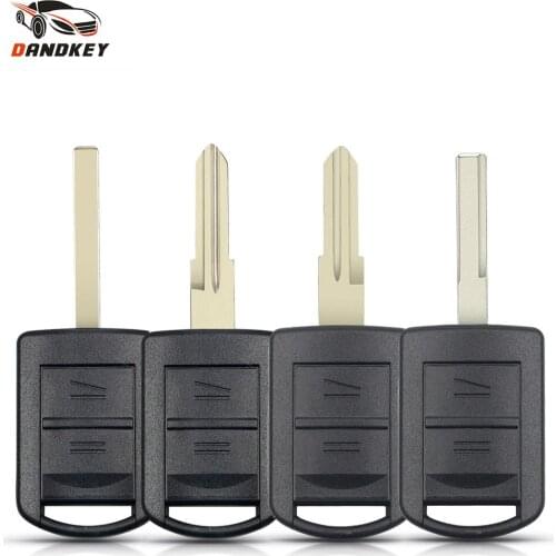 Dandkey 10pcs 2 Button Uncut Remote Key Shell HU46 YM28 HU43 HU100 Blade For Vauxhall Opel Corsa Agila Meriva Combo Car Key Case