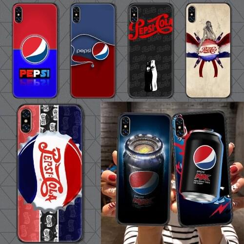 Cola Pepsies Phone Case Cover Hull For iphone 5 5s se 2 6 6s 7 8 12 mini plus X XS XR 11 PRO MAX black luxury back pretty