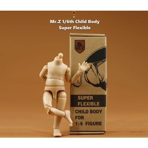 Mr.Z 1:6 Child 15cm PVC Action Figure Baby Body Fit 7" Pocket Zootopia Soldier Doll for BJD Doll Head