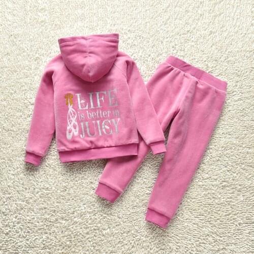 2021 Hot Kid Girl Clothing Set New Casual Tracksuit Long Sleeve Zipper Oufit Infant Clothes Baby Pants Winter Thickend 3-13Years