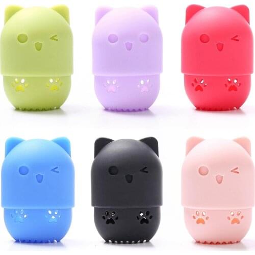 Hot New Portable Silicone Powder Puff Drying Holder Beauty Pad Makeup Sponge Display Rack Cosmetic Blender Sponge Case