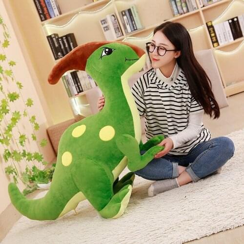 55-95cm Cute Dinosaur Plush Toys for Children Stuffed Doll Animal Parasaurolophus Doll Cartoon Cute Dolls for Kids Birthday Gift