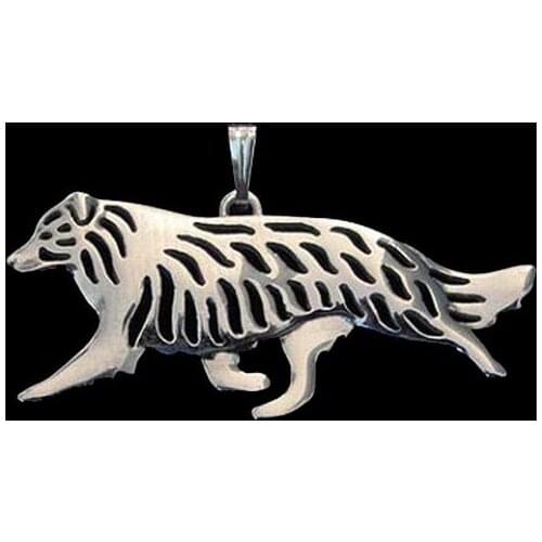 Fashion Alloy Dog Shaped Pendants Womens Border Collie Dog Pendants