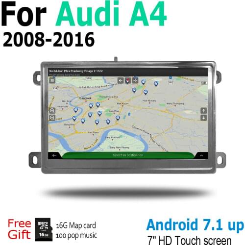 Android Screen Multimedia Player For Audi A4 8K 2008 2009 2010 2011 2012 2013 2014 2015 2016 MMI Stereo Display navigation GPS