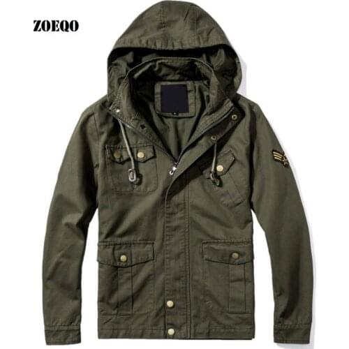 Men jacket military Plus size M- 6XL soldier cotton Mens Jackets and Coats Spring Autumn Mens jackets army green khaki
