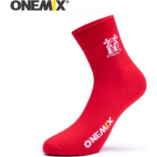 ONEMIX Sneakers Socks For Women Red High Quality Cotton Breathable Road Bicycle Socks Outdoor Sports Racing Cycling Sock