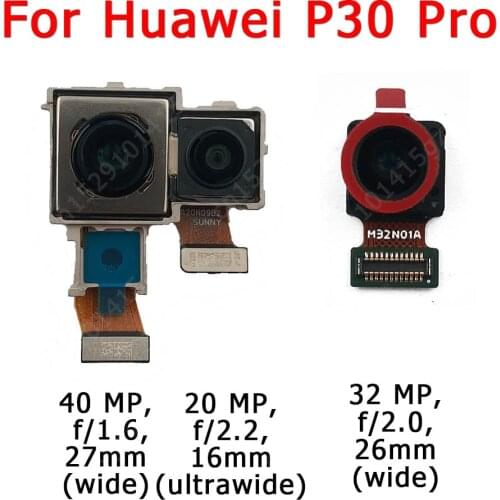 Original Front and Rear Back Camera For Huawei P30 Pro P30Pro Main Facing Camera Module Flex Replacement Spare Parts