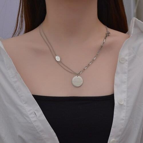 New Arrival Multi-layer Coin Chain Choker Necklace For Women Gold Silver Color Fashion Portrait Chunky Necklace Drop Shipping