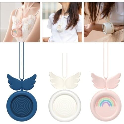 Portable Cute Angel Wing Neck Hanging Mini Air Cooler Fan Small Personal Cooling