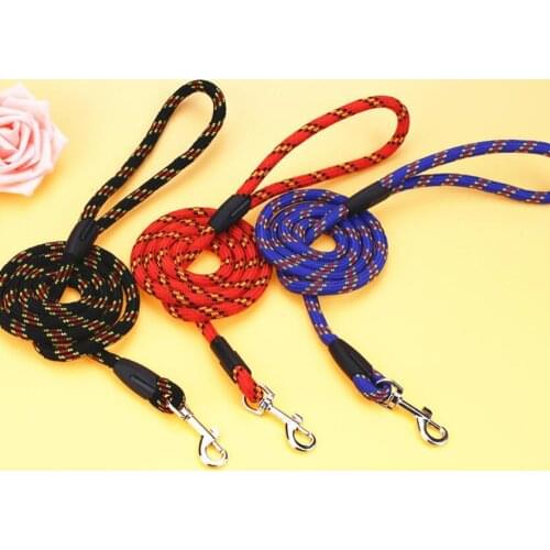 New Dog Leashes Belt Width 0.8cm Length 120cm Dog Accessories Red/Black/Blue Color