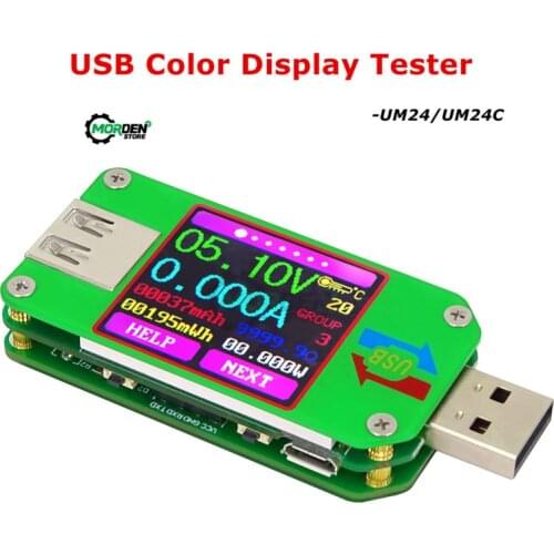 RD UM24 UM24C APP USB 2.0 LCD Display Voltmeter Multimeter Ammeter Battery Charge Voltage Current Meter Cable Measure Tester