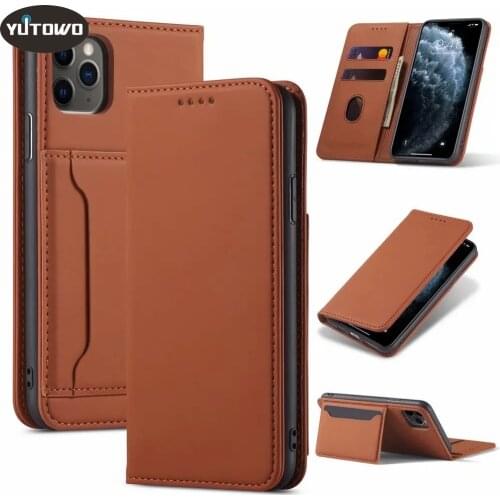 Luxury Premium Leather Funda Case For iPhone 12 Pro Max 11 Pro XS XR 7 8 Plus Case Wallet Cover Card Slots Shockproof Flip Case