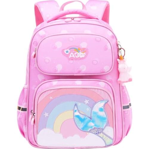Fashion Students Girls Women School Backpack Pink Purple Loveliness Girls Backpack Large Capacity Decompression Girls Backpack