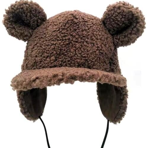 Unisex Hat Cute Winter Warm Women Cap Men Fashion Cartoon Male Outdoor Wear Adjustable Female Casual Helmet Caps