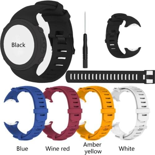 Replaced Silicone Watch Band Metal Steel Buckle Wrist Strap with Long Strap for SUUN-TO D6 Dive/D6i Smart Watch Accessories