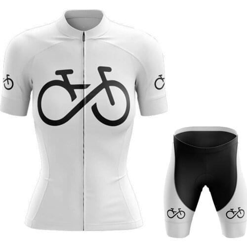 SPTGRVO Lairschdan 2021 white black woman cyclist outfit bicycle cycling clothing cycl clothes jersey set summer cycling suit