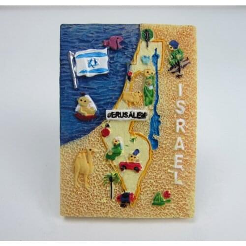 Israel Tourism Souvenir Fridge Magnets Creative Handmade Resin Refrigerator Magnetic Message Stickers Home Decor Decoration