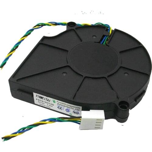 Black Brushless DC Cooling Blower Fan 12V 4Pin PWM 75x77x15mm Fan For PC Case System Cooling Fan FD7015H12D B127515BU
