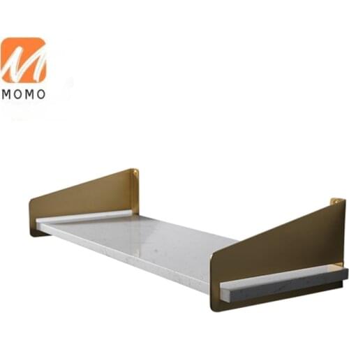 High quality standard toilet wall mounted hanging polished brass hook bathroom shelf