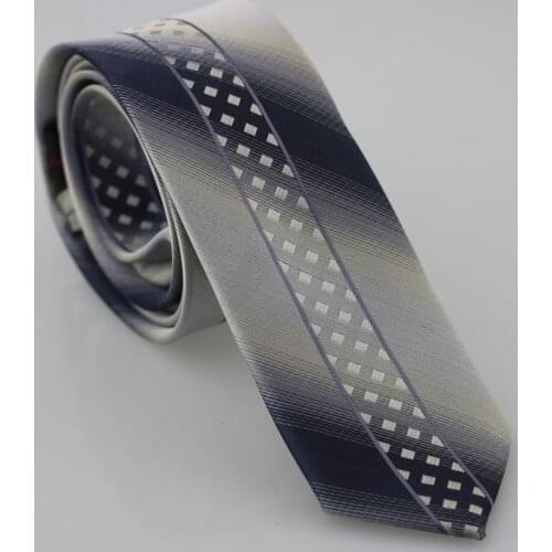 YIBEI Coachella Tie Black Gray Necktie With Iron Gray Vertical Striped&Gray Grid Ties For Men Slim Cravats Acessorios Masculinos