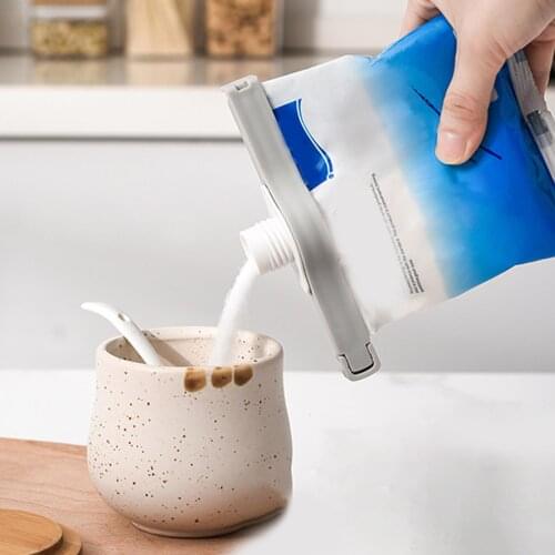 Food Preservation Sealing Clip Tea Discharge Spout Plastic Snack Clamp Sealer Kitchen Bag Clips Easy To Use