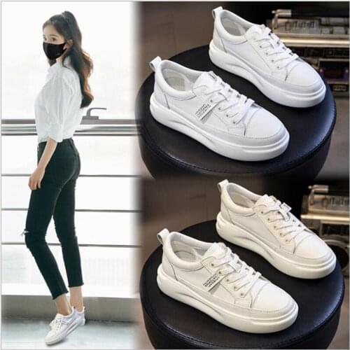 Women Sneakers Shoes Casual Vulcanize Shoes student Genuine Leather Walking Running Summer Platform Flats Woman Sport Shoes 2021