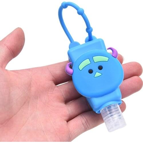 1PC/2PC 30ml Cute Silicone Mini Hand Sanitizer Hand Gel Holder Portable Safe Gel Holder Travel Shampoo Soap Dispenser Bottle