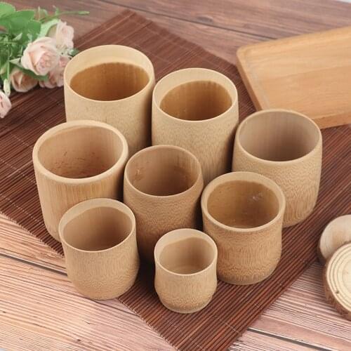 1 Pc Natural Water Tea Beer Bamboo Carved Cup Coffee Juice Milk Drinking Mug Hot Cup