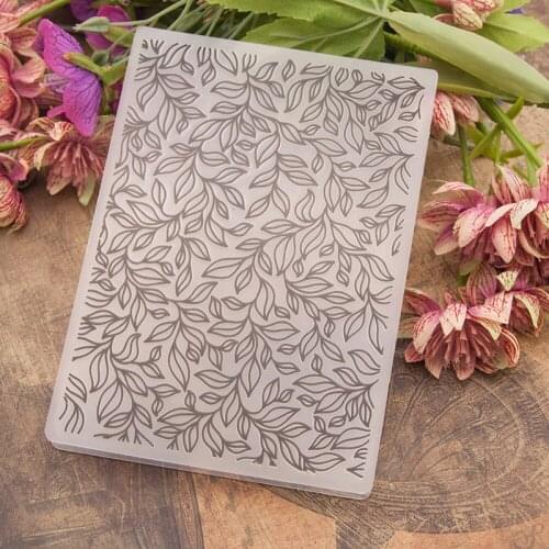 1PCS Plastic Leaves Embossing Folder For Scrapbook DIY Album Card Tool Plastic Template Stamp Card Making Decoration