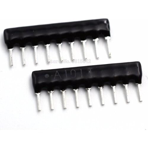 30PCS DIP Exclusion Network Resistor Array 9Pin 100 ohm A101J 100R Resistance Network Array A09-101J