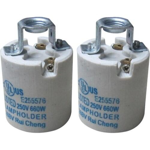 20pcs Ceramic lampholder E14 e27 base lamp holder lighting fittings accessories screw E14 flame retardant