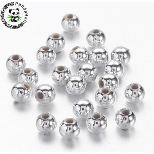 200pcs 4mm Round Acrylic Beads Loose Spacer Beads for Jewelry Making DIY Bracelet Necklace Findings hole: 1mm