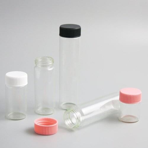 360 x 15ml 25ml 40ml 50ml 60ml Glass Essence Oil Bottle With Plastic Cap 2oz Transparent Glass Cosmetic Containers packaging