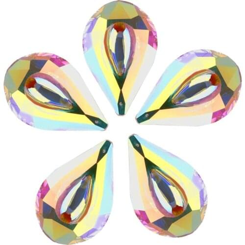 5pcs Suncatcher Colorful Crystal Chandelier Hanging Prism Waterdrop DIY Office Desktop Centerpiece