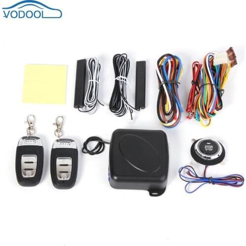 9pcs/set Car SUV Keyless Entry Engine Start Alarm System Push Button Remote Starter Stop Auto Car Accessories