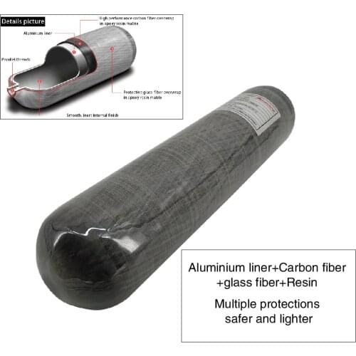 AC102 Acecare 2L PCP Carbon Fiber Cylinder Paintball HPA Compressed Air Tank Airforce Condor Air Rifle Mini Scuba Dive Airgun